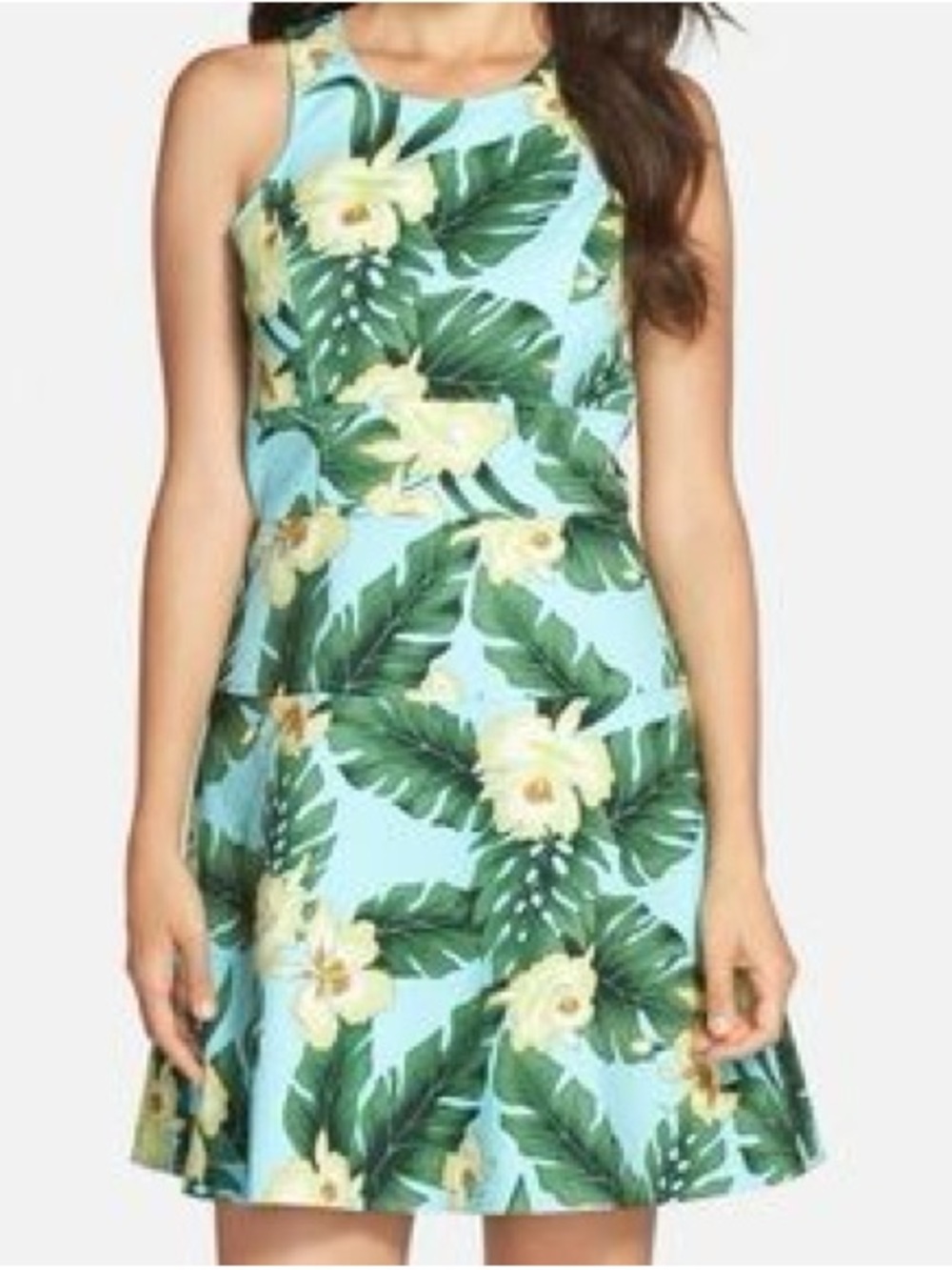 Resort Size 4 Women's Tropical Floral Sleeveless Dress Cece By Cynthia Steffe